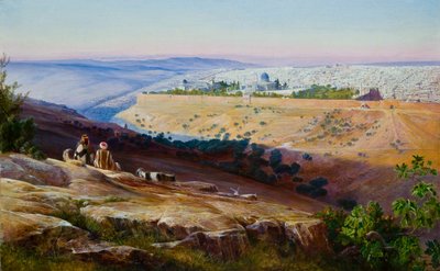 Jerusalén desde el Monte de los Olivos de Edward Lear